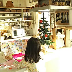 部屋全体/natural kitchen/クリスマスツリー/セリア/キャンドゥ...などのインテリア実例 - 2016-12-25 08:55:56