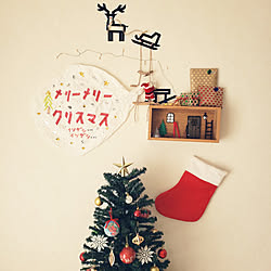 壁/天井/クリスマス/こどものいる暮らし/サンタさん/アドベントカレンダー手作り...などのインテリア実例 - 2021-12-24 11:53:05