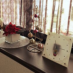 棚/ピンク/クリスマスツリー/グレー/出窓...などのインテリア実例 - 2016-11-06 11:19:28