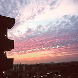 部屋全体/夕焼け/インテリアじゃなくてごめんなさい/玄関からの景色/カメラマークが出たので...などのインテリア実例 - 2017-06-28 10:52:17