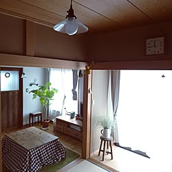 部屋全体/中古住宅/古民家風/ふすまリメイク/こたつ天板DIY...などのインテリア実例 - 2017-04-21 10:43:57