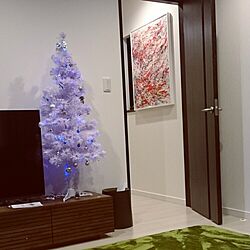 部屋全体/クリスマス/ファイバーツリー/白のクリスマスツリーのインテリア実例 - 2015-12-12 20:15:13