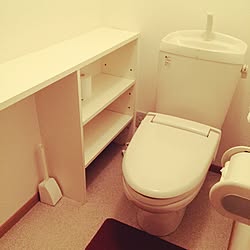 バス/トイレ/トイレですみません/トイレの棚/トイレ改造計画/セリアの造花でも置こうかな...などのインテリア実例 - 2015-04-30 09:20:30