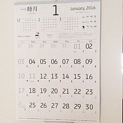 リビング/カレンダー/ウェグナー/白黒/モノクロ...などのインテリア実例 - 2016-01-29 13:21:48