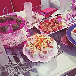 ピンク/お雛様/ひな祭り/お寿司ケーキ/お花ケーキのインテリア実例 - 2015-03-03 21:03:04