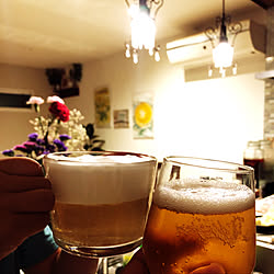 まだ夕飯出来てないけど…/６歳児とビールで乾杯！/ラムネビール(^^)/乾杯~♡/子供4人...などのインテリア実例 - 2019-05-18 20:11:45