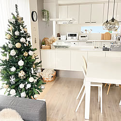 クリスマス/シンプルインテリア/IKEA/クリスマスツリー/ホワイト×ベージュ...などのインテリア実例 - 2021-12-24 15:02:44