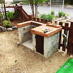 BBQコンロDIY/囲い庭/庭のインテリア実例 - 2019-06-02 15:34:52