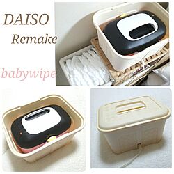 棚/フォロワー様ありがとうございます♥/おむつ収納/おしりふきウォーマー/Daiso...などのインテリア実例 - 2016-03-01 17:19:21