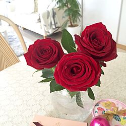 机/ありがとう♡/GODIVA/薔薇/ホワイトデーのインテリア実例 - 2016-03-15 11:19:00