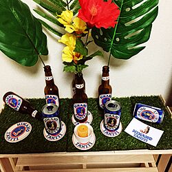 棚/すのこ/ビールの空き缶/DIY/ビール瓶...などのインテリア実例 - 2015-07-09 02:02:37