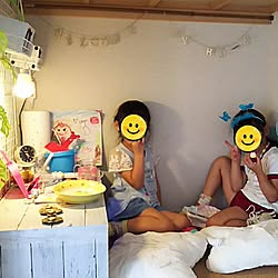 部屋全体/子供部屋/押入れ改造/電球型LEDライト/ダイソー...などのインテリア実例 - 2017-07-18 16:44:09