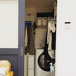 洗濯物干しスペース/DIYのある暮らし/DIY/DIY棚/IKEA...などのインテリア実例 - 2021-05-07 21:10:41