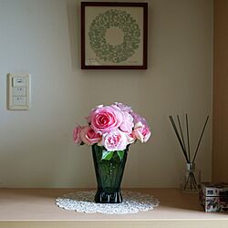 玄関/入り口/花のある暮らし/花瓶/癒し/薔薇...などのインテリア実例 - 2024-05-12 12:51:07