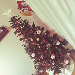 リビング/クリスマスツリー/100均/ニトリのインテリア実例 - 2016-11-11 00:06:05