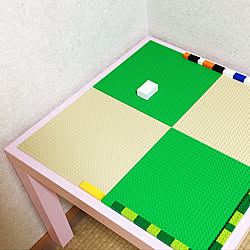 机/時にはドンジャラのテーブルに‼︎/ブロックでお家作りにはまり中/LEGO机ＤＩＹ/テーブル...などのインテリア実例 - 2017-10-18 21:48:34