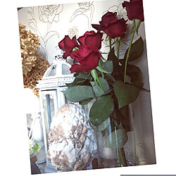 お誕生日プレゼント/薔薇の花束/花瓶/いつもいいね！ありがとうございます♪/玄関インテリア...などのインテリア実例 - 2020-02-11 17:38:32
