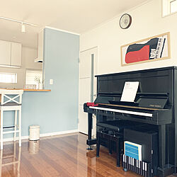 音楽のある暮らし/ブルーグレーの壁/ピアノがある部屋/スワンレイク/IKEA...などのインテリア実例 - 2020-06-20 09:28:52