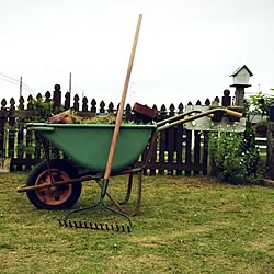 玄関/入り口/庭/お庭/一輪車/さびさび...などのインテリア実例 - 2016-07-13 23:38:51