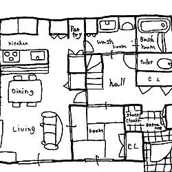 部屋全体/間取り図1Fのインテリア実例 - 2020-02-11 17:31:18