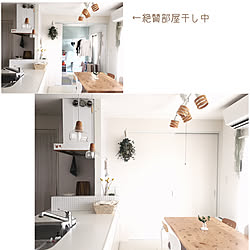 部屋全体/リメイクした換気扇/白の建具/YKKap/部屋干し...などのインテリア実例 - 2019-01-16 18:25:30