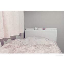 ベッド周り/寝室/ニトリ/ピンク/シンプルのインテリア実例 - 2016-09-26 01:04:40