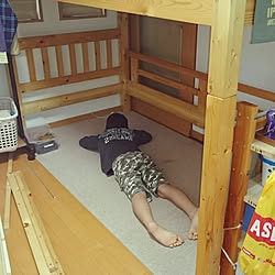 部屋全体/DIY/秘密基地/2段ベッド/息子部屋のインテリア実例 - 2017-04-04 16:52:19