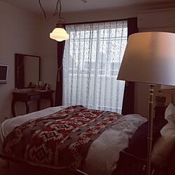 ベッド周り/IKEA 照明/ペンドルトンのタオルブランケット/キリムのインテリア実例 - 2017-01-20 14:07:10