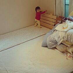 ベッド周り/DIY/むすめ/赤ちゃんのいる部屋/マットレスはニトリ...などのインテリア実例 - 2015-11-22 17:51:04