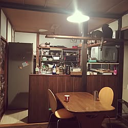 キッチン/カウンターキッチン/DIY/古い家/猫との生活のインテリア実例 - 2016-04-19 00:26:35