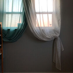 IKEAカーテン/IKEA/カーテンが好き/カーテンからの日差し/柄のカーテン...などのインテリア実例 - 2021-03-15 23:18:02