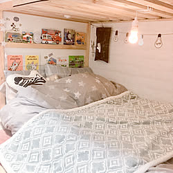 ベッド周り/絵本棚DIY/二段ベッド/IKEA/KURA...などのインテリア実例 - 2019-01-25 22:17:13