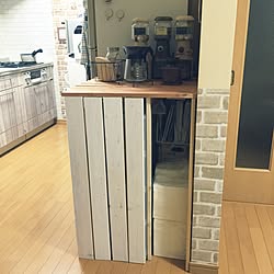 キッチン/カフェコーナー/DIY 棚/キッチン収納/100均...などのインテリア実例 - 2015-04-11 20:51:34