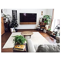 部屋全体/クリスマスツリー/NO GREEN NO LIFE/雑貨好き/古物家具...などのインテリア実例 - 2015-12-07 18:27:17