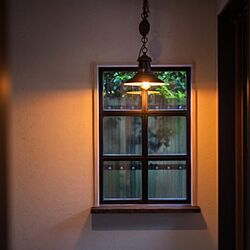 玄関/入り口/ビンテージ風棚板/男前/照明のインテリア実例 - 2017-06-27 19:00:37