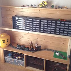 棚/レゴ収納/レゴ/子供部屋/DIY...などのインテリア実例 - 2014-03-22 10:23:03