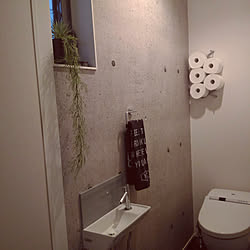 3階建て/タウンハウス/トイレの壁/壁紙屋本舗/コンクリート風壁紙...などのインテリア実例 - 2017-11-10 16:07:10