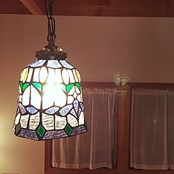 部屋全体/ステンドグラス照明/照明のインテリア実例 - 2017-05-18 23:08:00