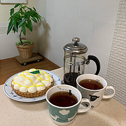 紅茶のある暮らし/ハリオールTH-4/パレスホテルのケーキ/今日のおやつ/エコカラットを自分達で貼ろう部...などのインテリア実例 - 2020-07-27 12:28:51