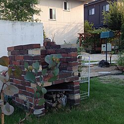 玄関/入り口/お庭/レンガ/植物/DIYのインテリア実例 - 2013-08-16 01:59:03
