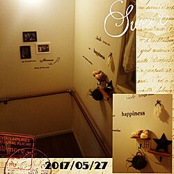 壁/天井/中二階/階段の壁/カギ編み/家族写真...などのインテリア実例 - 2017-05-27 21:38:54