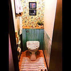 バス/トイレ/クロードモネ/トイレタンク隠し DIY/トイレ改造計画/タンクレス風トイレDIY...などのインテリア実例 - 2019-07-12 21:17:06