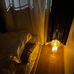 ベッド周り/寝る前/キャンドルのある暮らし/キャンドルライト/寝室の照明...などのインテリア実例 - 2023-11-20 00:49:29