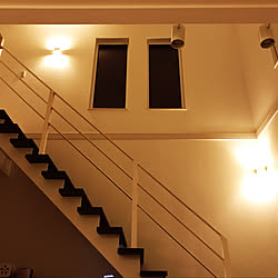 部屋全体/間接照明/オープン階段/吹き抜け階段/白い壁...などのインテリア実例 - 2018-08-07 02:59:10