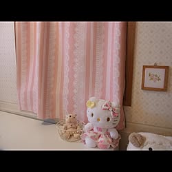 カーテン/キティちゃん/プーさん/イマン/レース模様...などのインテリア実例 - 2017-06-07 10:34:23