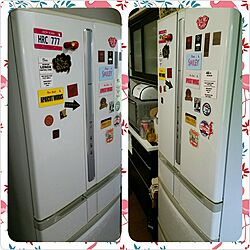 冷蔵庫/R-SF45XM/端材/セリア/セリア新商品...などのインテリア実例 - 2016-08-15 10:36:21