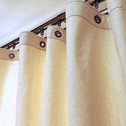 リビング/ひんやりカーテン/柔らかな日差し/ハンドメイド/帆布でカーテンのインテリア実例 - 2015-07-30 08:26:33