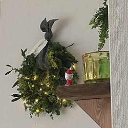 壁/天井/クリスマスリース/クリスマス/クジャクヒバ/ヒムロスギ...などのインテリア実例 - 2016-11-30 19:11:58