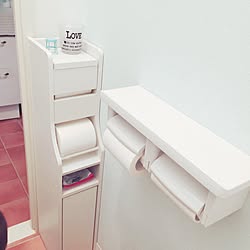 バス/トイレ/極狭トイレ/狭いトイレ/トイレ改造計画/テラコッタ風クッションフロア...などのインテリア実例 - 2016-05-24 14:36:50