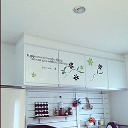 キッチン/マリメッコファブリックボード/飾り棚/DIY　/ウォールステッカー...などのインテリア実例 - 2013-11-20 08:26:37